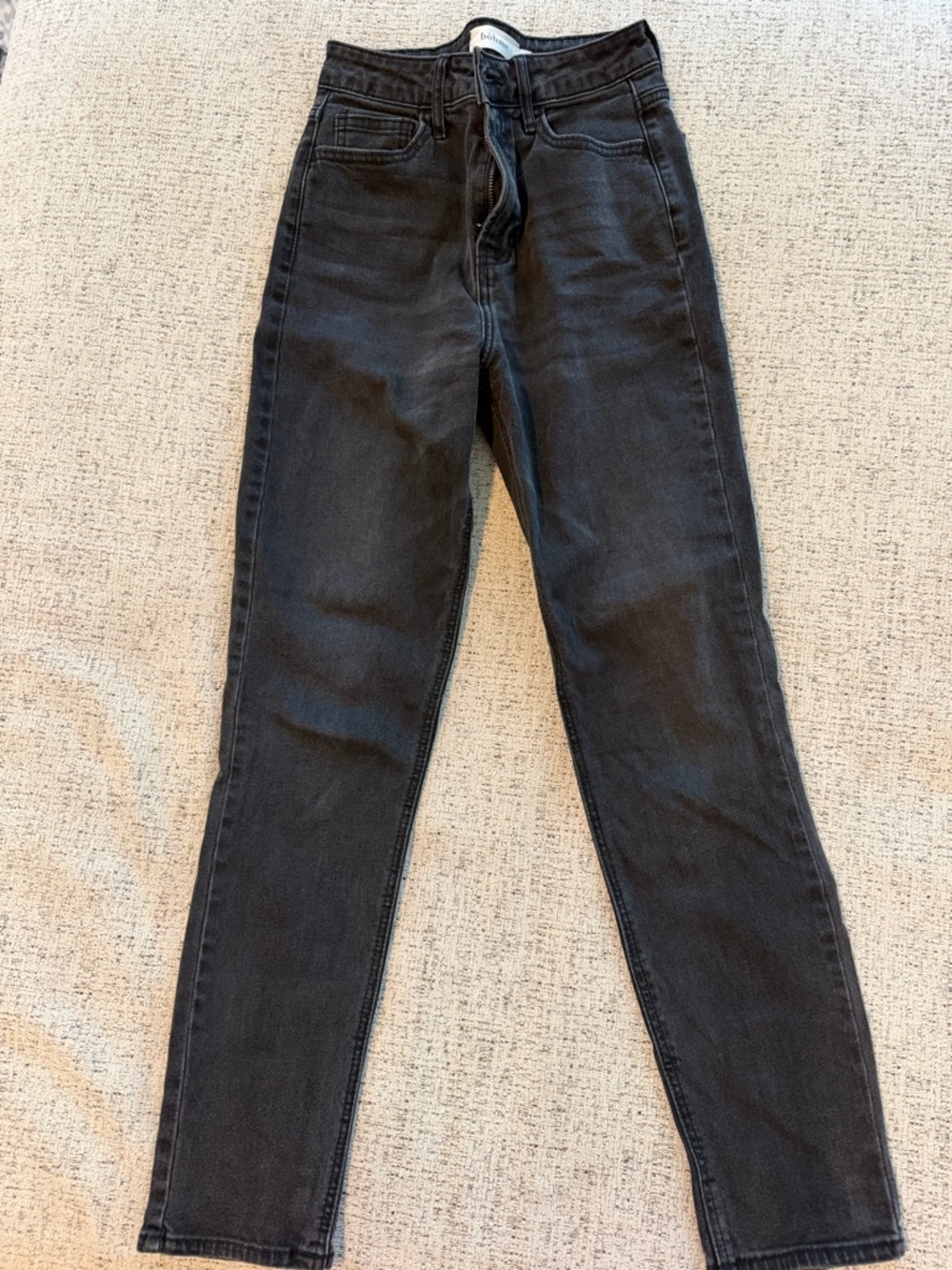 Women's High-Rise Black Straight Leg Jeans